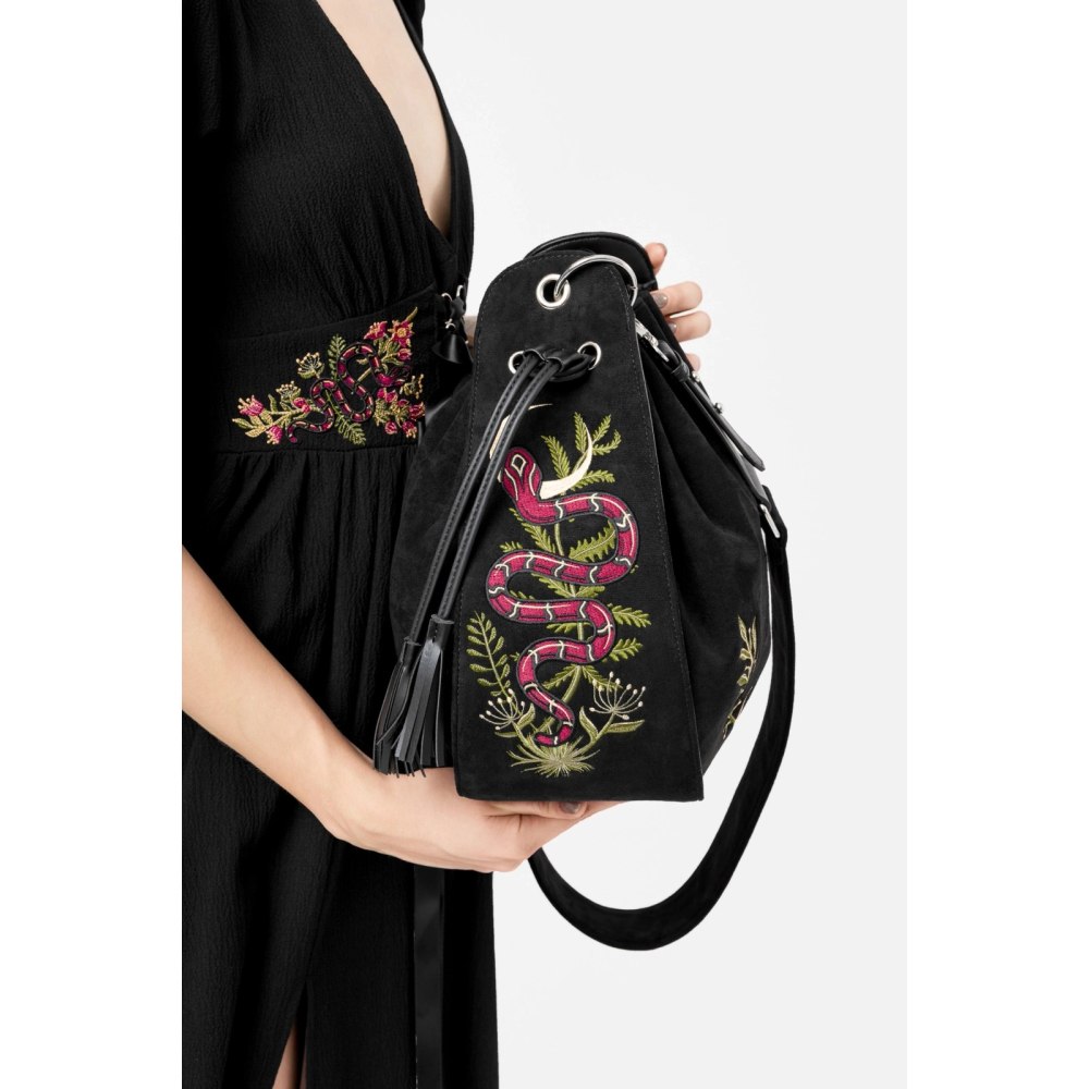 Restyle - Serpent's Lair Schultertasche - Schwarz